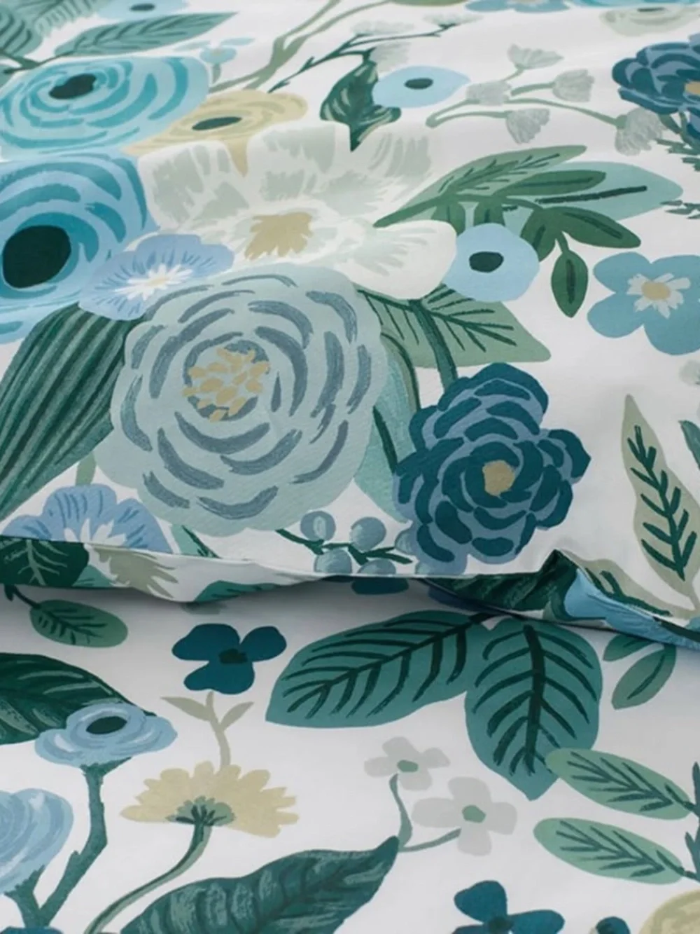Rifle Paper Co. Garden Party Blue Queen Duvet + 2 Shams